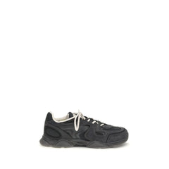 Black Calf Leather Bos Taurus Chunky Sneakers