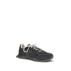 Black Calf Leather Bos Taurus Chunky Sneakers