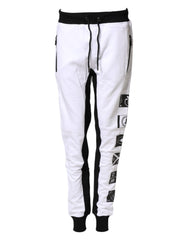 Black White Skinny Jogger Sweatpants Pants