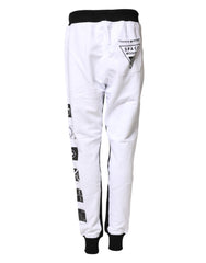 Black White Skinny Jogger Sweatpants Pants
