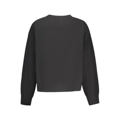 Black Cotton Women Sweatshirt