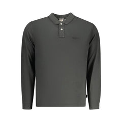 Black Cotton Men Polo Shirt