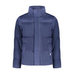 Blue Polyester Men's Jacket