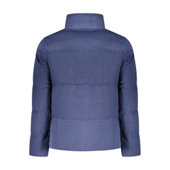 Blue Polyester Men's Jacket