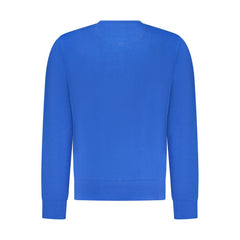 Blue Cotton Men Sweatshirt