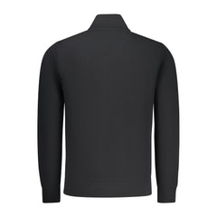 Black Cotton Men Sweatshirt