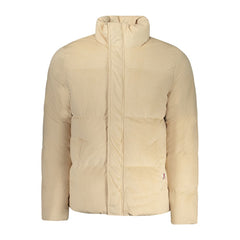 Beige Polyester Men's Jacket