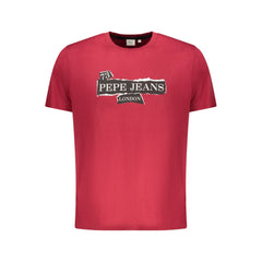 Red Cotton Men T-Shirt