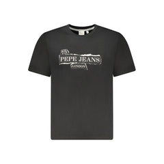 Black Cotton Men's T-Shirt
