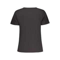 Black Cotton Women T-Shirt
