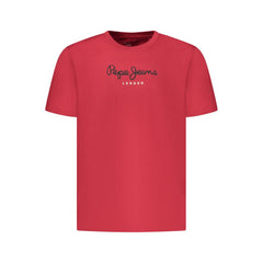 Red Cotton Men T-Shirt