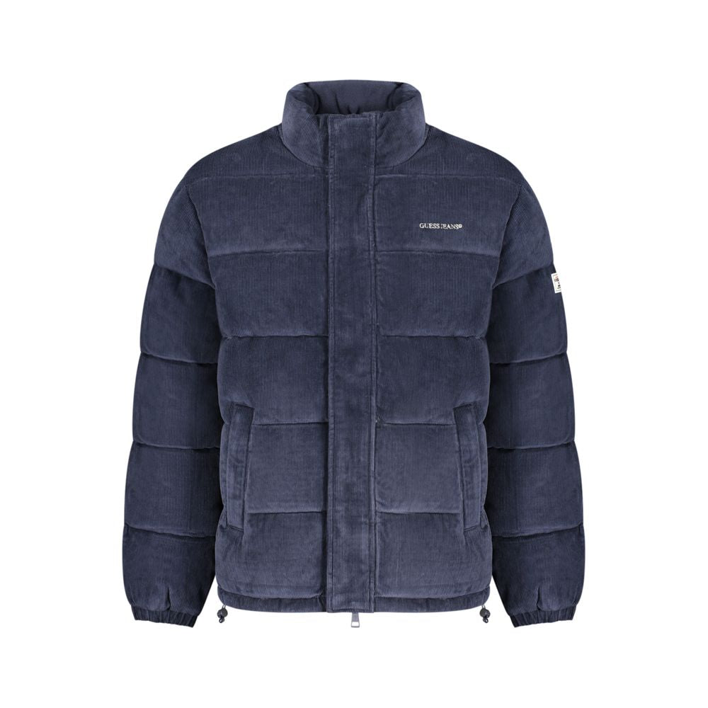 Blue Polyester Men's Jacket