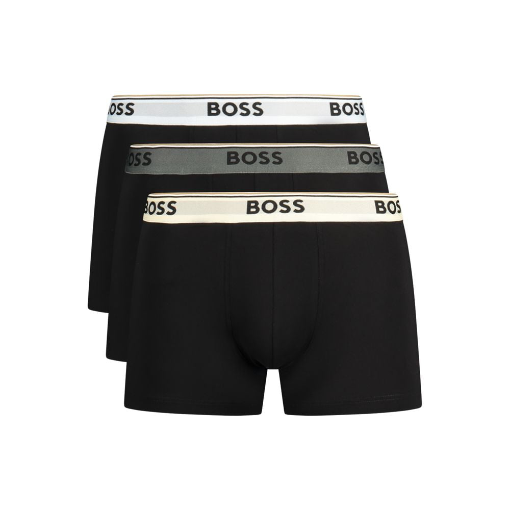 Black Cotton Men's Boxer Short