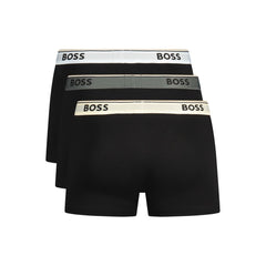 Black Cotton Men's Boxer Short