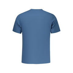 Blue Cotton Men T-Shirt