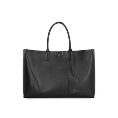 Black Calfskin Tote Bag