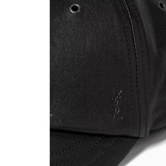 Black Lamb Leather Cap (Baseball Hat)