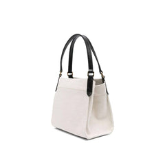 Beige Canvas Tote Bag