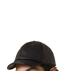 Black Lamb Leather Cap (Baseball Hat)