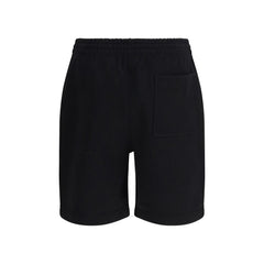 Black Cotton Bermuda Shorts