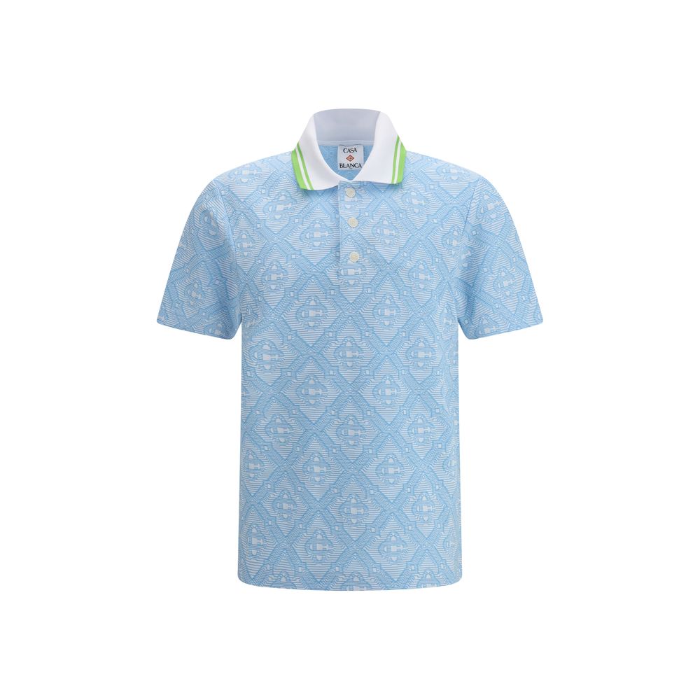 Blue Cotton Polo Shirt