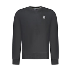 Black Cotton Men Sweatshirt