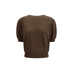 Brown Fleece Wool T-Shirt
