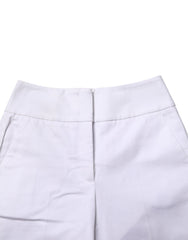 White High Waist Tapered Fit Chino Trouser Pants
