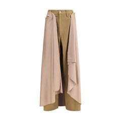 Beige Wool Athletic Pants