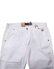 White Low Waist Bootcut Flared Denim Trouser Jeans