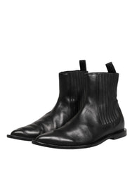 Black Chelsea Men Short Ankle Boots Shoes