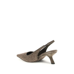 Brown Leather High Heel Pumps