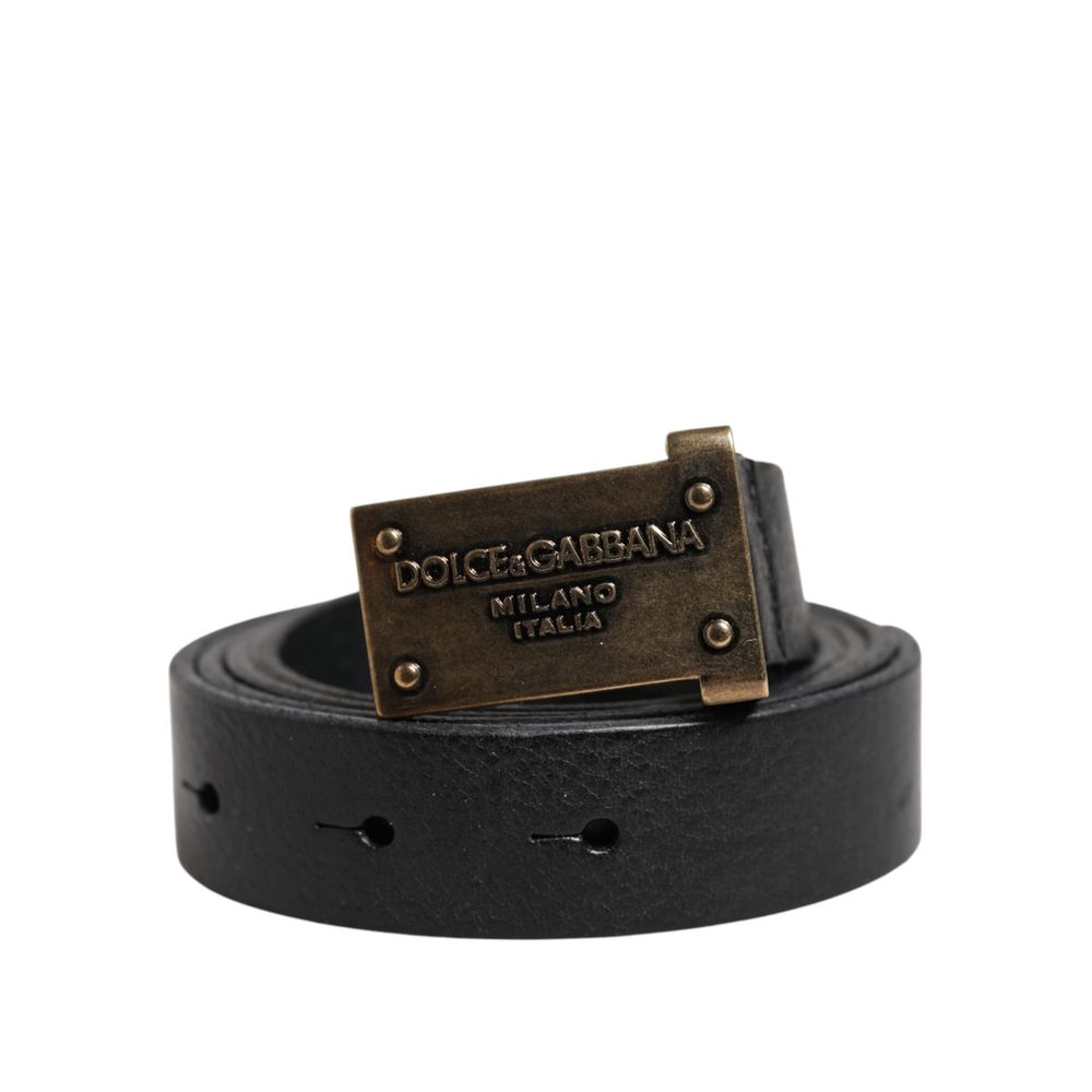Black Leather Regular Belt