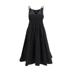 Black Cotton Casual Dress