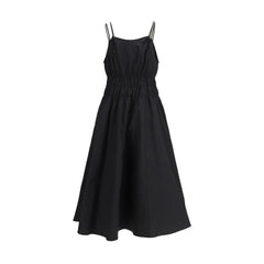 Black Cotton Casual Dress