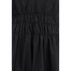 Black Cotton Casual Dress