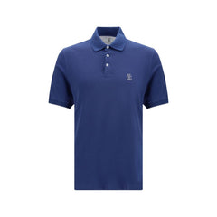 Blue Cotton Polo Shirt