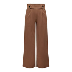 Brown Viscose Casual Pants