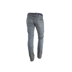 Gray Cotton Slim Fit Jeans