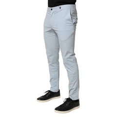 Light Blue Skinny Dress Trouser Pants