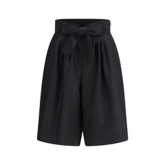 Black Wool Bermuda Shorts