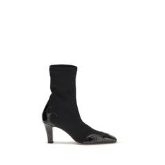 Black Calf Leather Bos Taurus Ankle Boots