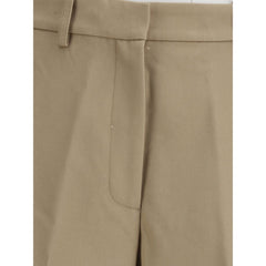 Beige Cotton Cargo Pants