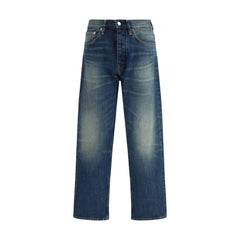 Blue Cotton Relaxed Fit Jeans