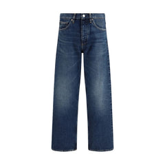 Blue Cotton Relaxed Fit Jeans
