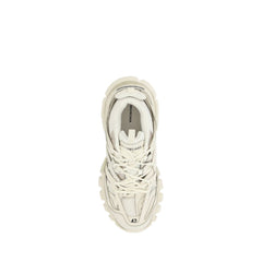 White Polyethylene Athletic Sneakers