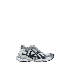 Gray Polyethylene Athletic Sneakers