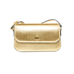 Gold Leather Crossbody Bag