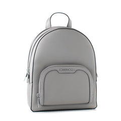 Gray Leather Backpack