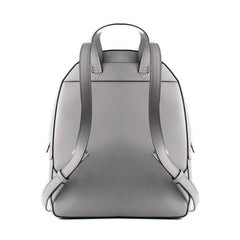Gray Leather Backpack
